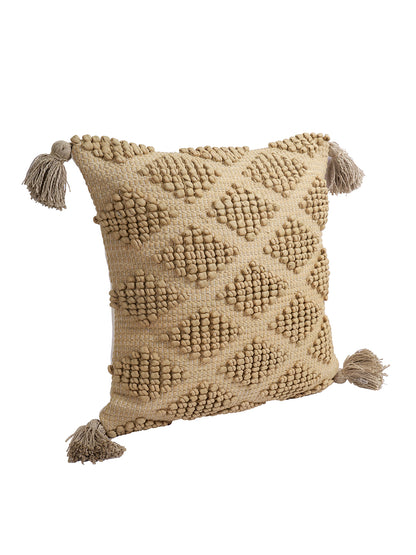 Eyda Set of 2 Cotton Beige Cushion Cover 18x18 inch