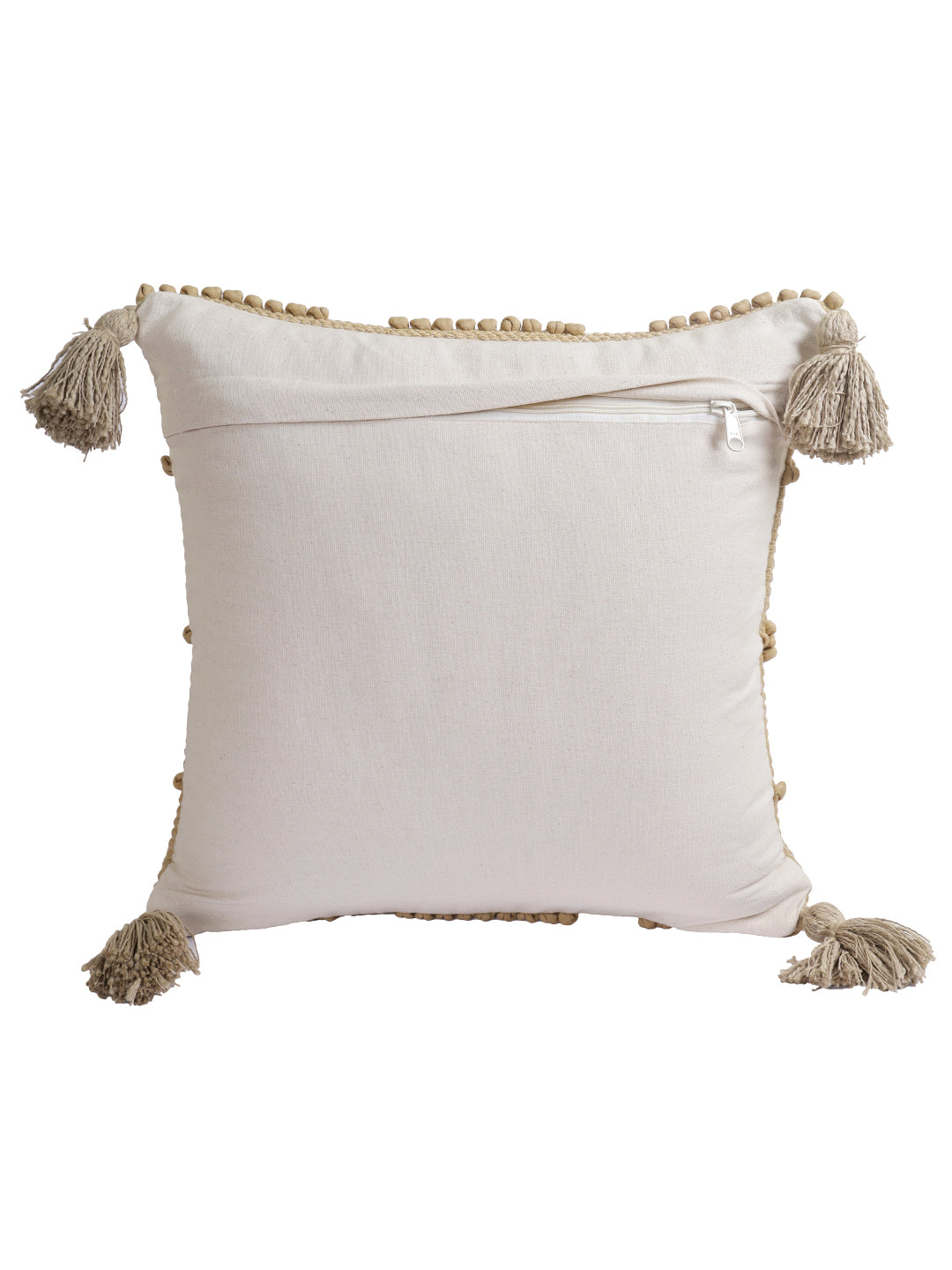 Eyda Set of 2 Cotton Beige Cushion Cover 18x18 inch