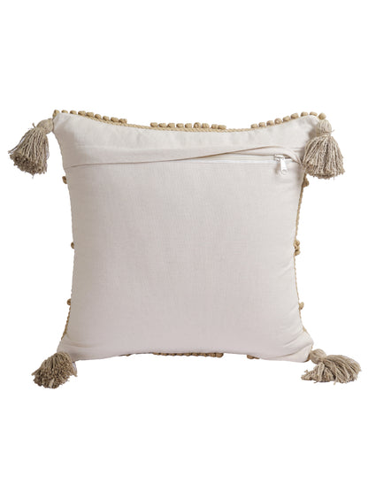 Eyda Set of 2 Cotton Beige Cushion Cover 18x18 inch