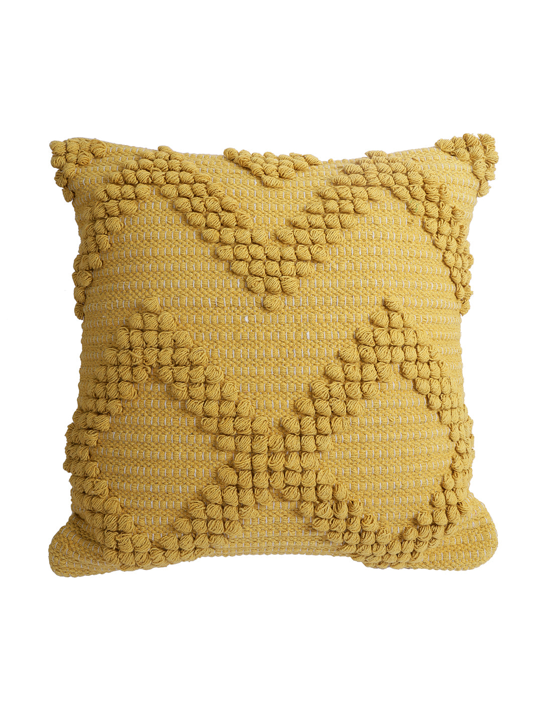 Eyda Set of 2 Cotton Yellow Cushion Cover 18x18 inch