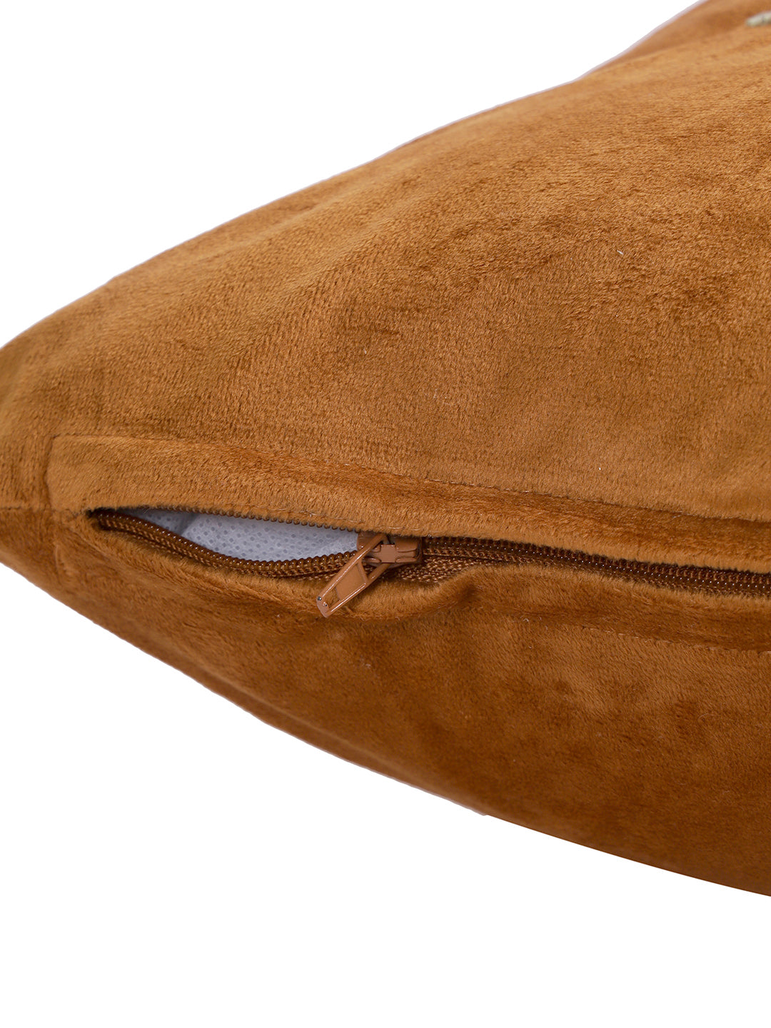 Eyda Set of 2 Velvet Rust Emroidered Cushion Cover 18x18 inch