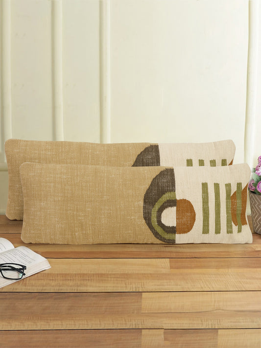Eyda Set of 2 Cotton Multi Cushion Cover 12x36 inch