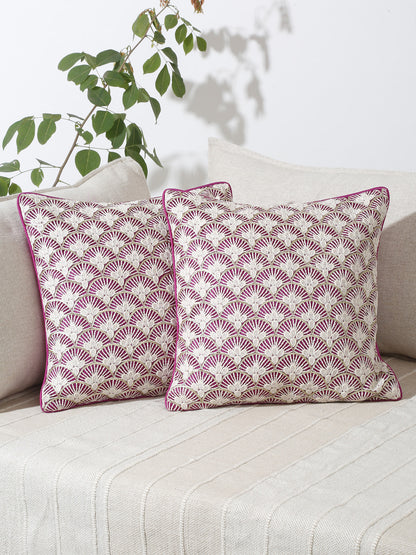 Eyda Set of 2 Embroidered Cushion Covers