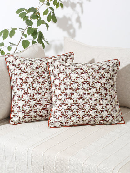 Eyda Set of 2 Embroidered Cushion Covers