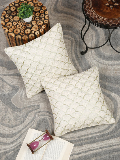 Eyda Set of 2 Embroidered Cushion Covers
