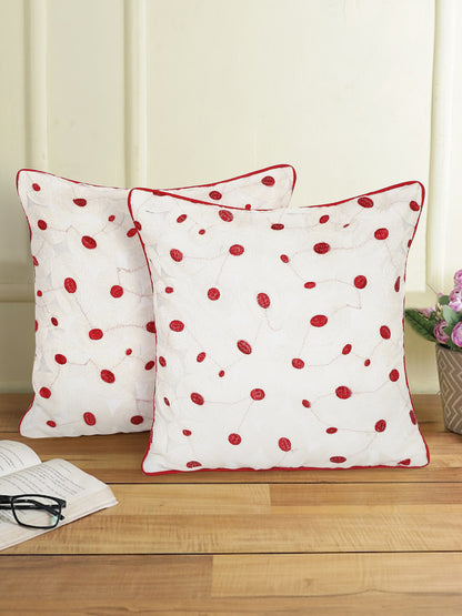 Eyda Set of 2 Embroidered Cushion Covers