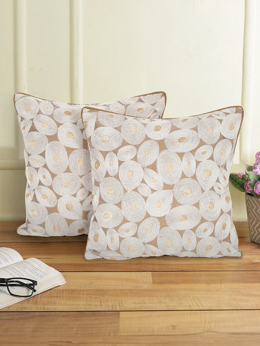 Eyda Set of 2 Embroidered Cushion Covers