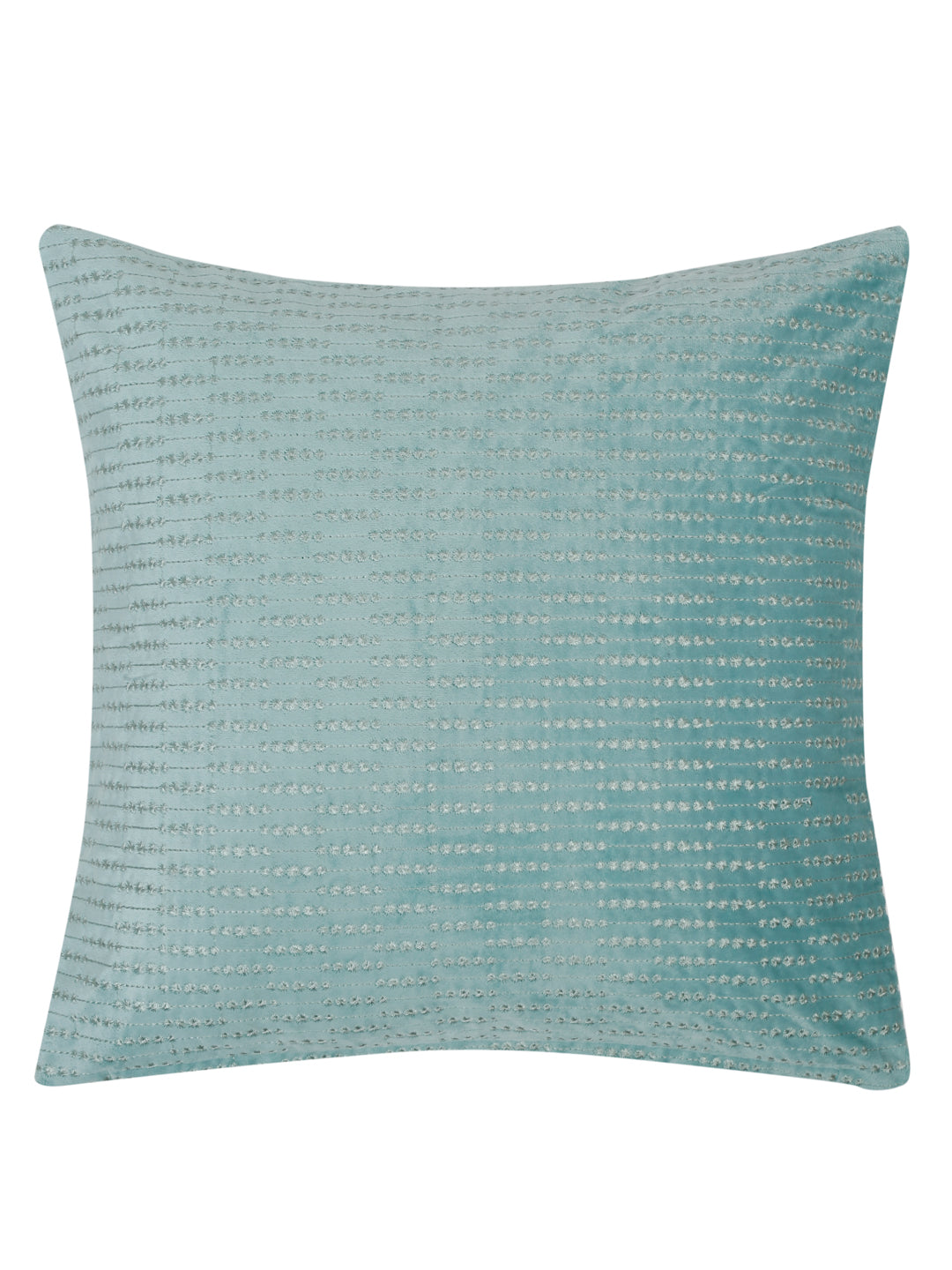 Eyda Auqa Blue Velvet Cushion covers set of 2