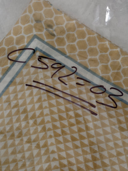 Rajasthan Decor White and Yellow   Geometric Print cotton King Bed sheet with 2 Pillow Covers