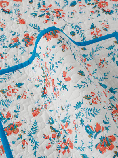 Rajasthan Decor Floral Print Cotton 3 Seater Sofa Cover (RDSC15-3S)