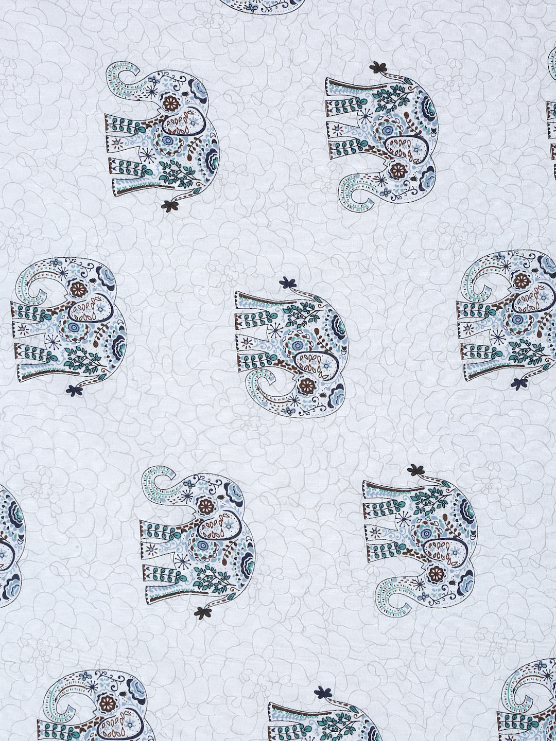 White Color Printed 120 GSM Revesible Cotton Single Bed AC Dohar