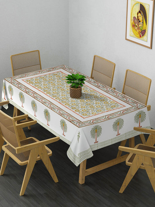 Multi 6 Seater Printed Cotton Table Cover (60 x 90 Inch)