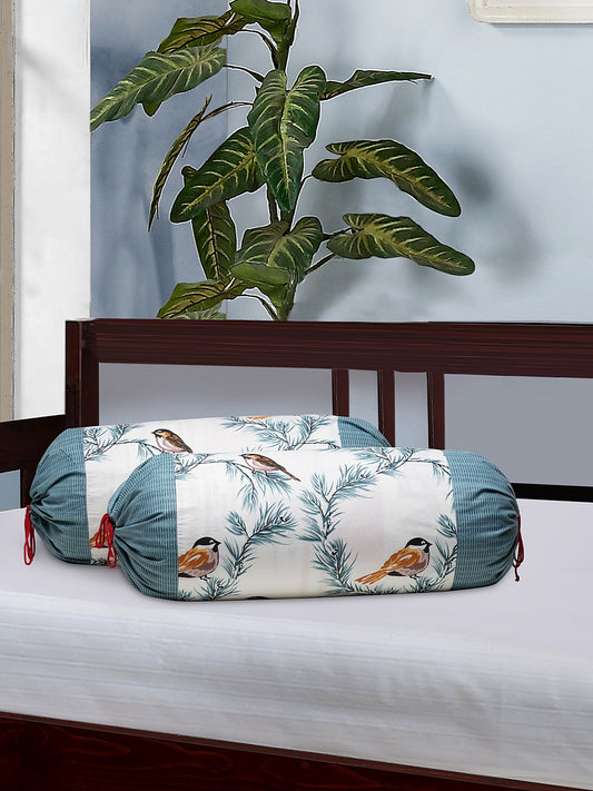 Rajasthan Décor Screen Print Cotton Bolster Covers Set of 2