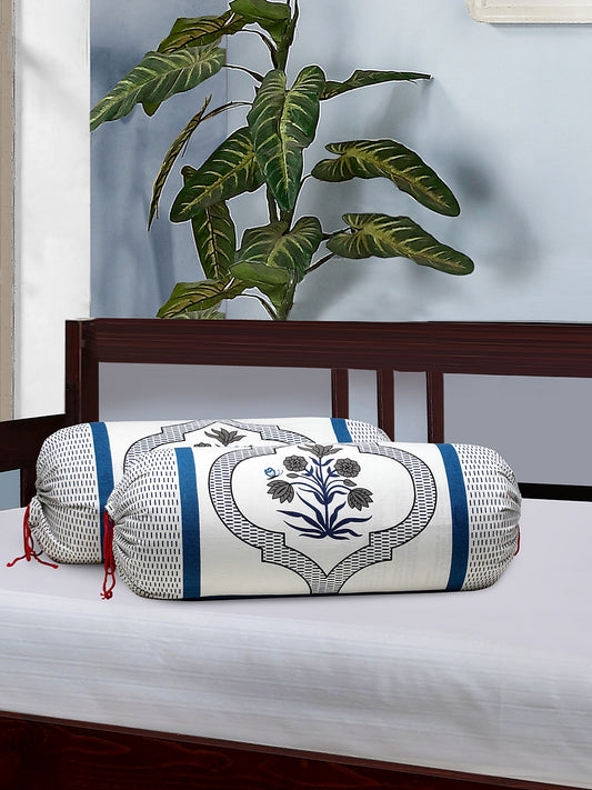 Rajasthan Décor Screen Print Cotton Bolster Covers Set of 2
