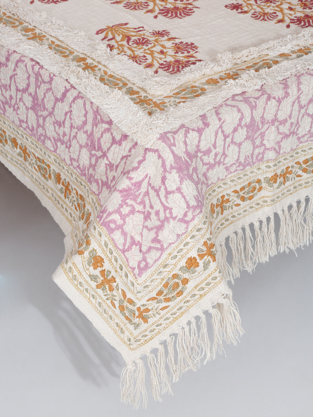 Rajasthan Decor 100% Cotton Multi Colour Hand Block Bed Spread with 2 Pillow Cover