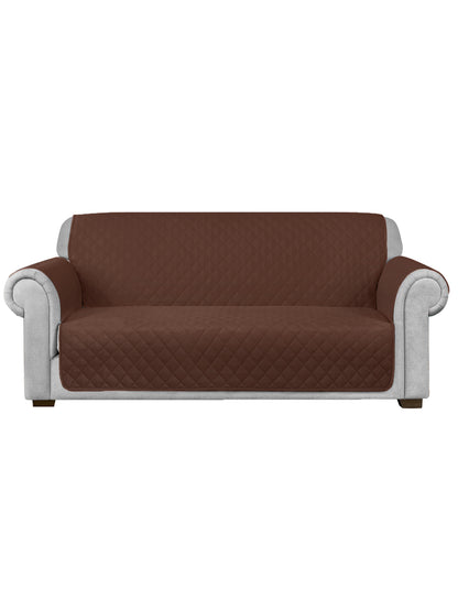 Rajasthan Decor Quilted Brown Color 2 Seater Sofa Cover