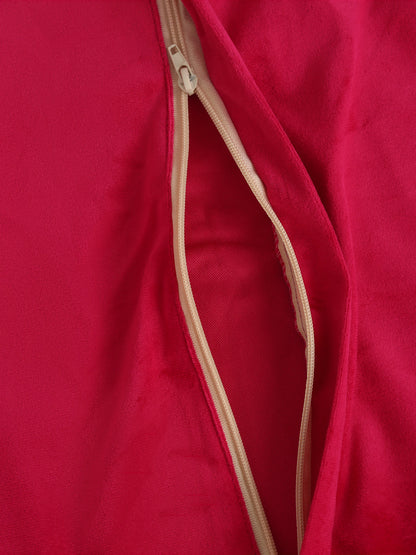 Fuchsia Solid Velvet XXL Bean Bag Cover