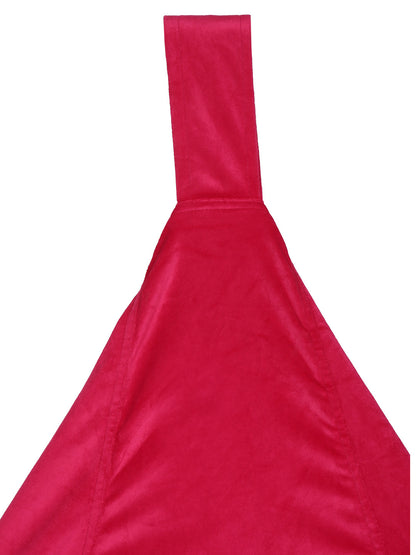 Fuchsia Solid Velvet XXL Bean Bag Cover