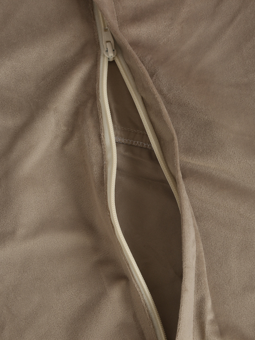 Camel Brown Solid Velvet XXL Bean Bag Cover