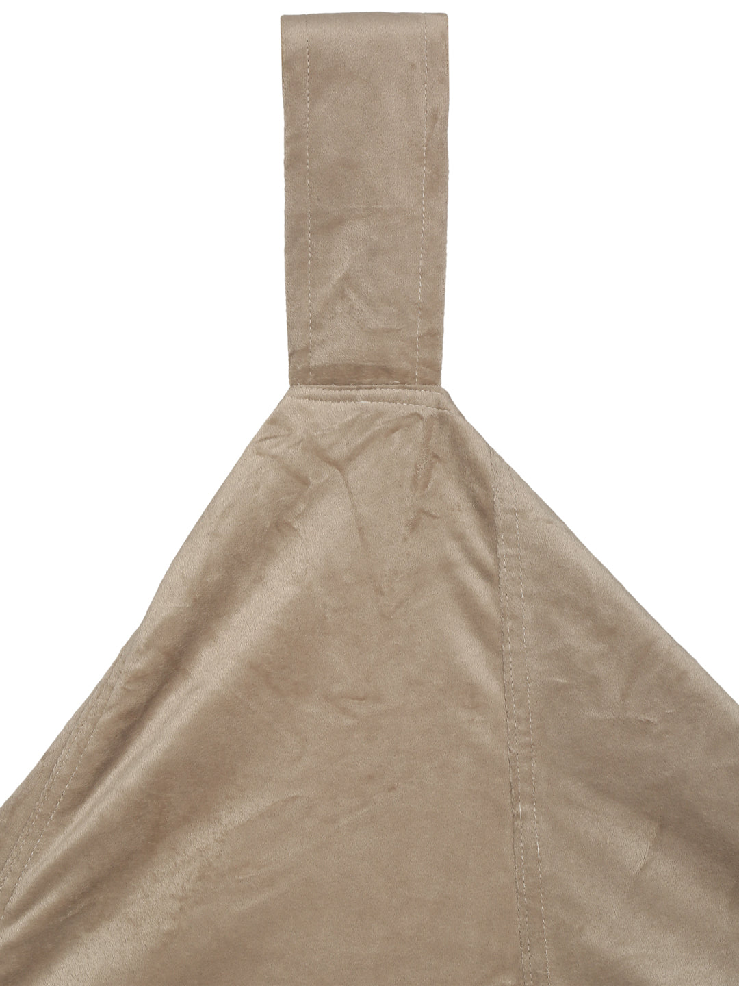 Camel Brown Solid Velvet XXL Bean Bag Cover