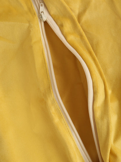 Yellow Velvet Bean Bag Cover