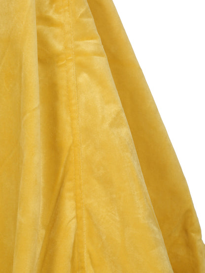 Yellow Velvet Bean Bag Cover