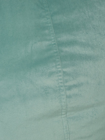 Aqua Solid Velvet Bean Bag Cover