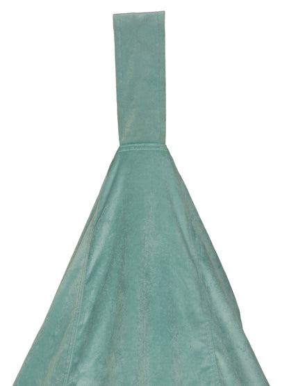 Aqua Solid Velvet Bean Bag Cover