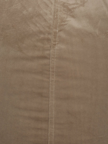 Camel Brown Solid Velvet XXL Bean Bag Cover
