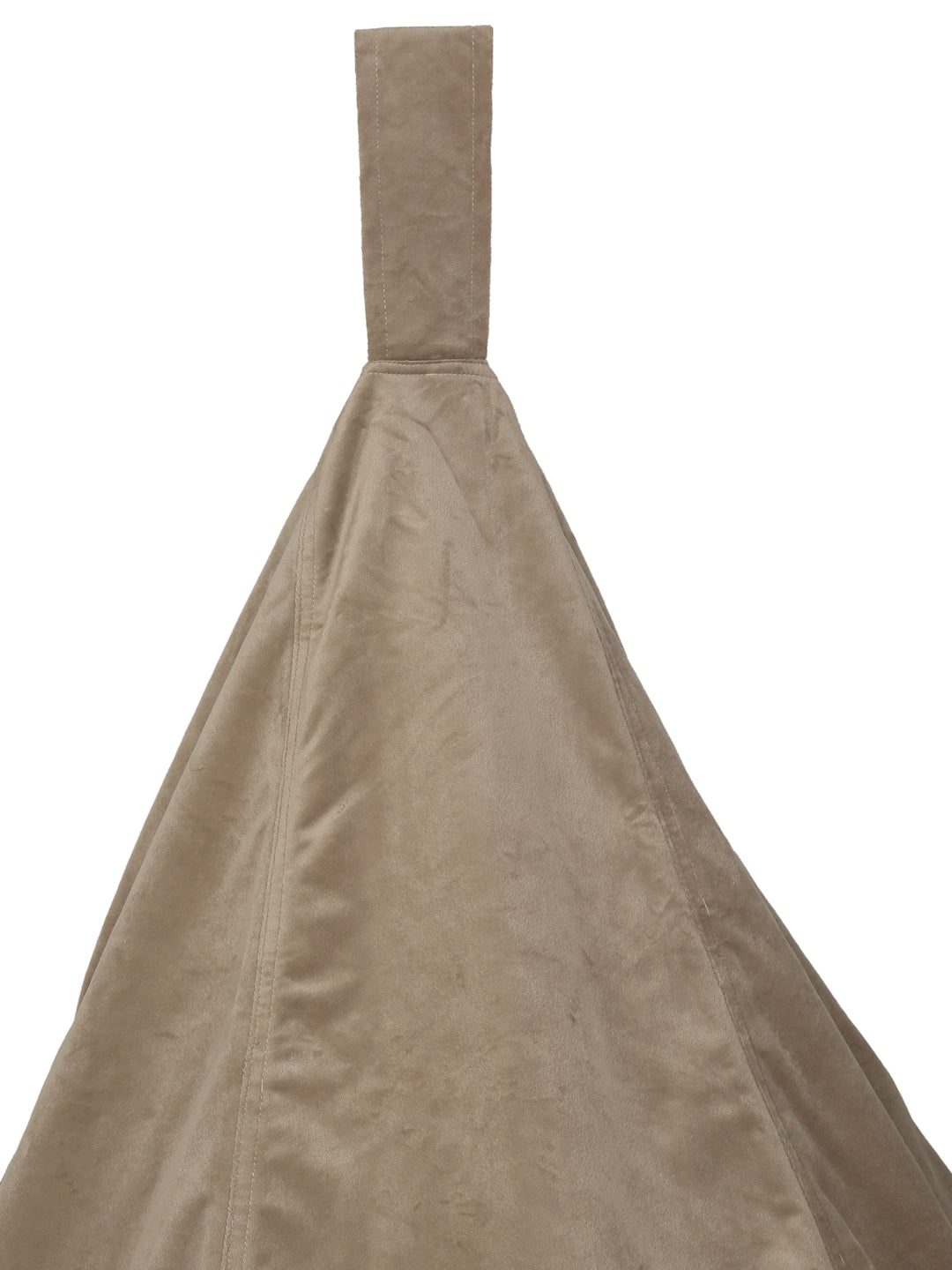 Camel Brown Solid Velvet XXL Bean Bag Cover