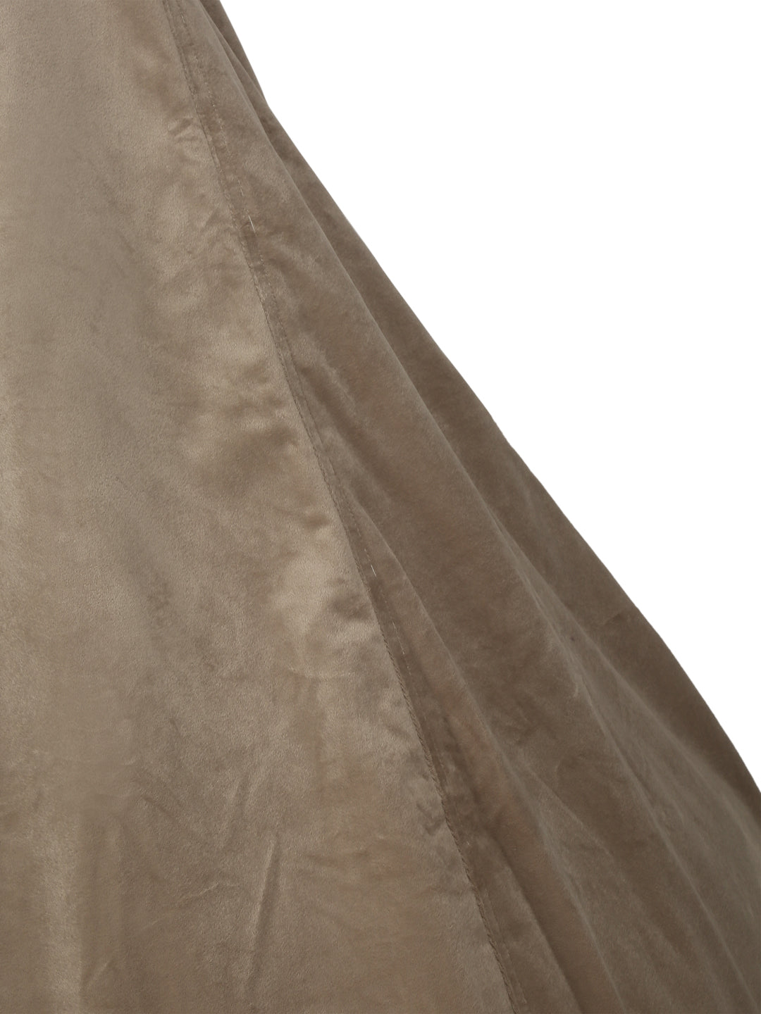 Camel Brown Solid Velvet XXL Bean Bag Cover
