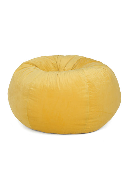Yellow Velvet Bean Bag Cover