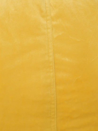 Yellow Velvet Bean Bag Cover