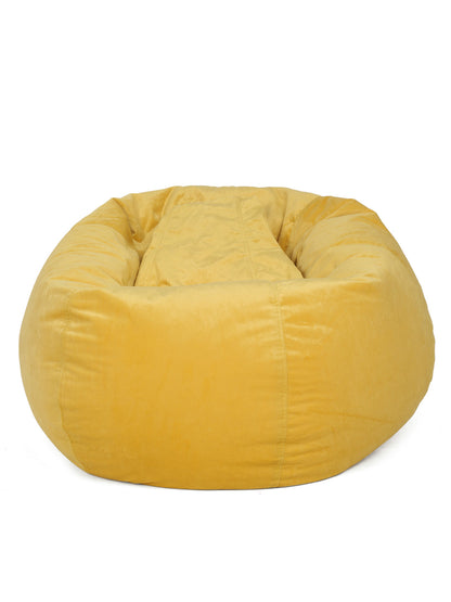 Yellow Velvet Bean Bag Cover