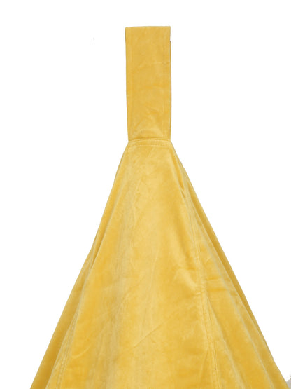 Yellow Velvet Bean Bag Cover