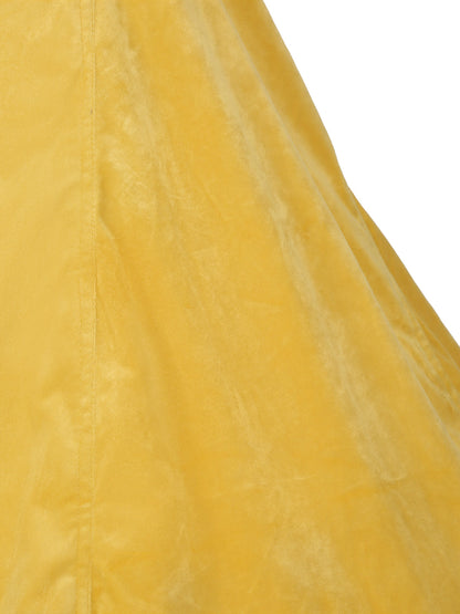 Yellow Velvet Bean Bag Cover