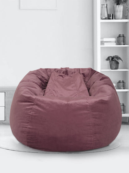 Purple Solid Velvet XXL Bean Bag Cover