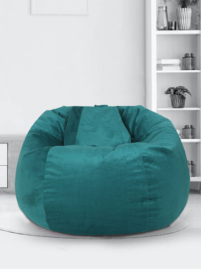 Emerald Solid Velvet XXL Bean Bag Cover