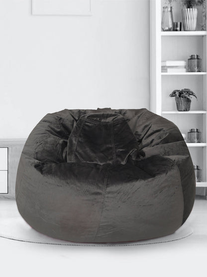 Grey Velvet Bean Bag Cover