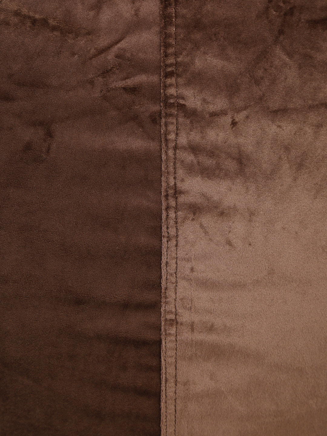 Brown Solid Velvet XXL Bean Bag Cover