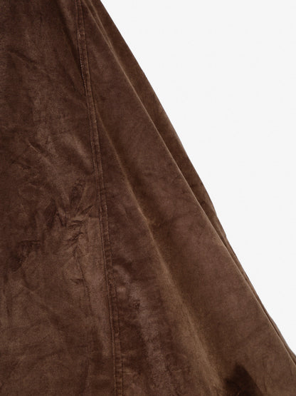 Brown Solid Velvet XXL Bean Bag Cover