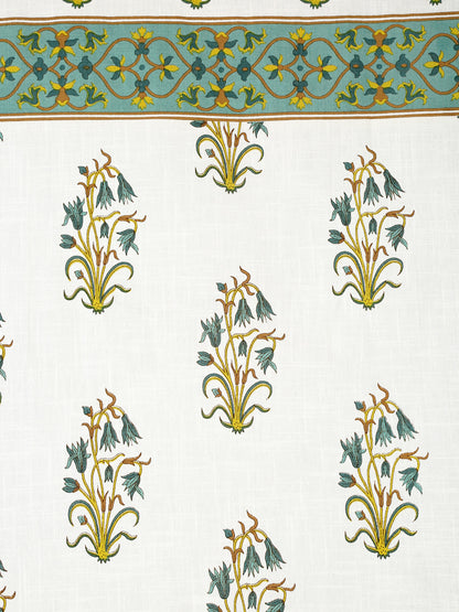Rajasthan Decor Cotton Metallic Print Set of 2 Window Curtain (47x62 Inch)